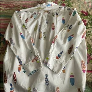 Cute cotton shirt just a little snug on me!